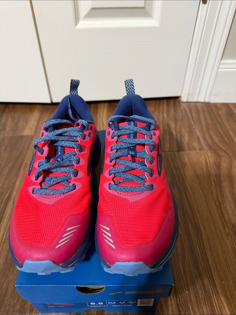 Brooks Women’s Trail Sneakers in Pink and Navy